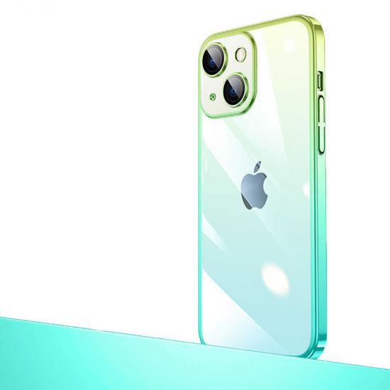 iPhone Uyumlu 14 Kılıf Parlak Renk Geçişli Kamera Korumalı Zore Senkron Kapak