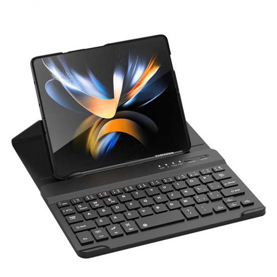 Galaxy Uyumlu Z Fold 3 Kılıf Standlı Bluetooth Klavyeli Zore Kıpta Keyboard Set Kılıf