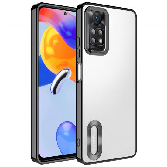 Xiaomi Uyumlu  Redmi Note 11 Pro 5G Kılıf Kamera Korumalı Logo Gösteren Zore Omega Kapak