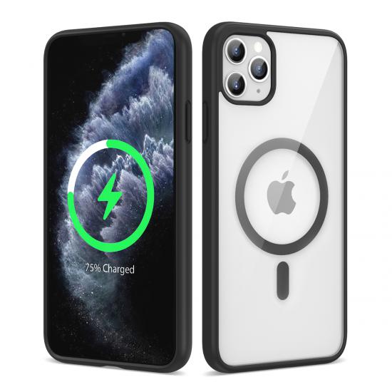 iPhone Uyumlu 11 Pro Max Kılıf M-safe Wireless Şarj Özellikli Silikon Zore Ege Kapak