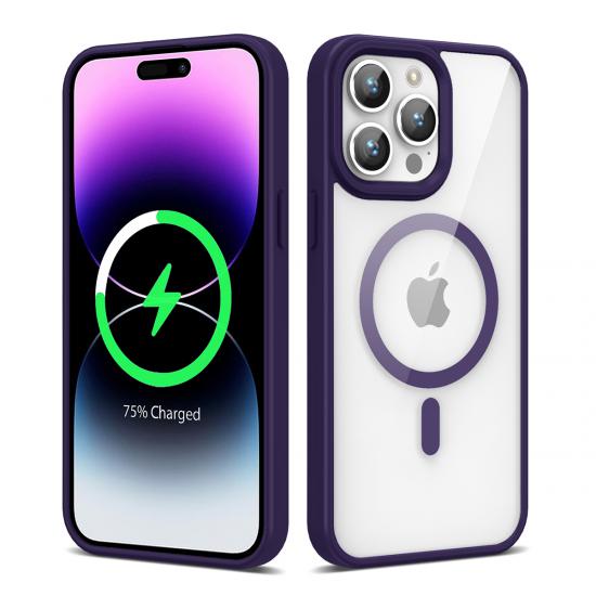 iPhone Uyumlu 14 Pro Max Kılıf M-safe Wireless Şarj Özellikli Silikon Zore Ege Kapak