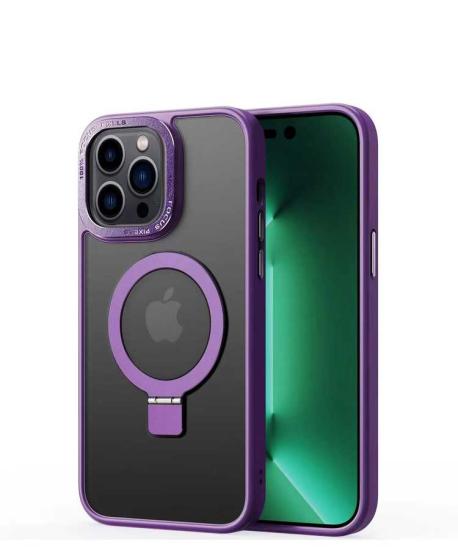iPhone Uyumlu 14 Pro Kılıf M-safe Wireless Şarj Özellikli Standlı Zore Ting Kapak