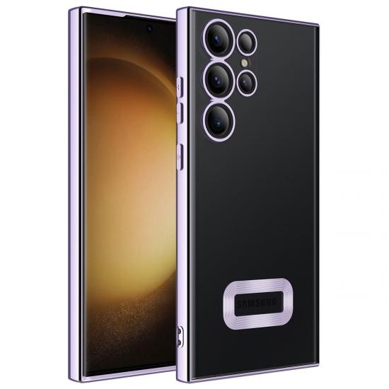 Galaxy Uyumlu S23 Ultra Kılıf Kamera Korumalı Logo Gösteren Zore Omega Kapak