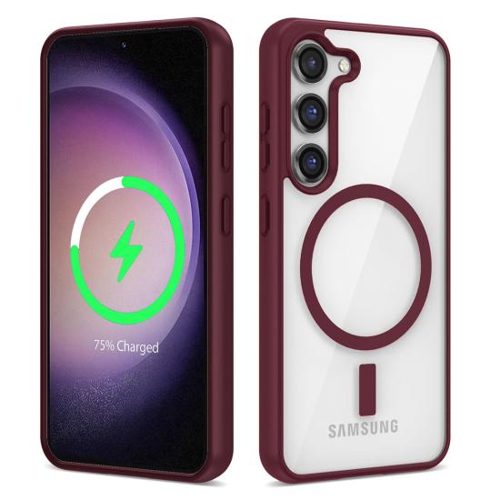 Galaxy Uyumlu S23 Plus Kılıf M-safe Wireless Şarj Özellikli Silikon Zore Ege Kapak