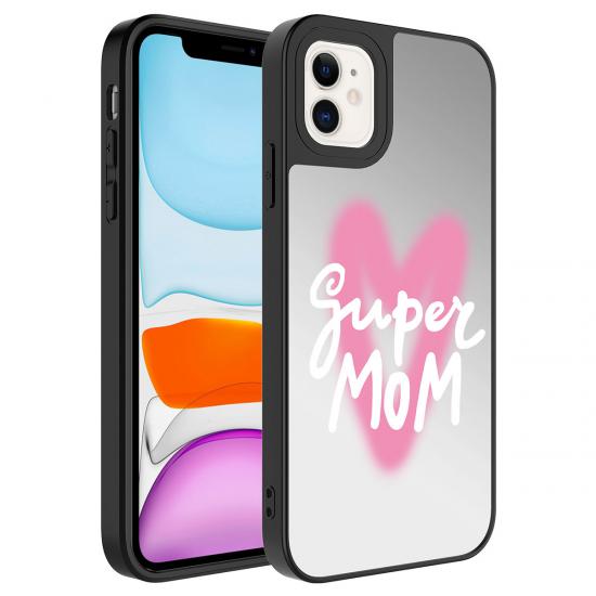 iPhone Uyumlu 11 Kılıf Aynalı Desenli Kamera Korumalı Parlak Zore Mirror Kapak