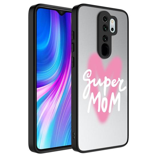 Xiaomi Uyumlu  Redmi Note 8 Pro Kılıf Aynalı Desenli Kamera Korumalı Parlak Zore Mirror Kapak