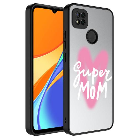 Xiaomi Uyumlu  Redmi 10A Kılıf Aynalı Desenli Kamera Korumalı Parlak Zore Mirror Kapak