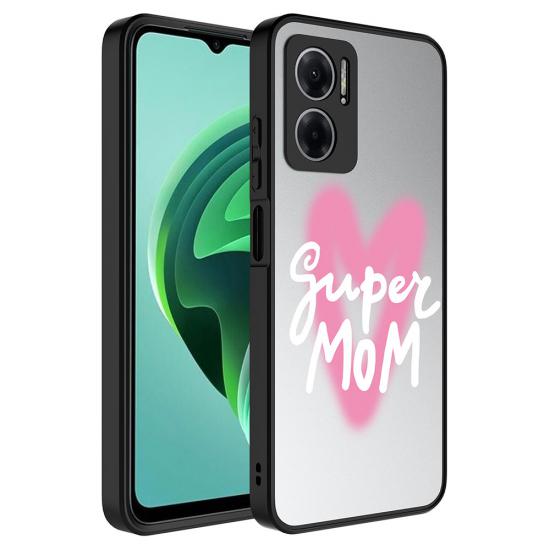 Xiaomi Uyumlu  Redmi 10 5G Kılıf Aynalı Desenli Kamera Korumalı Parlak Zore Mirror Kapak