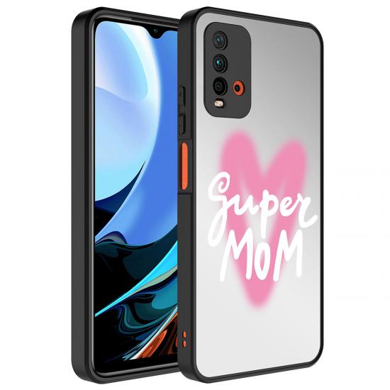 Xiaomi Uyumlu  Redmi 9T Kılıf Aynalı Desenli Kamera Korumalı Parlak Zore Mirror Kapak