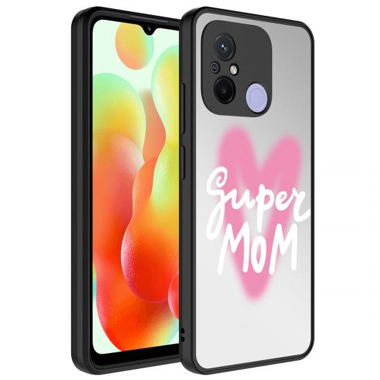 Xiaomi Uyumlu  Redmi 12C Kılıf Aynalı Desenli Kamera Korumalı Parlak Zore Mirror Kapak