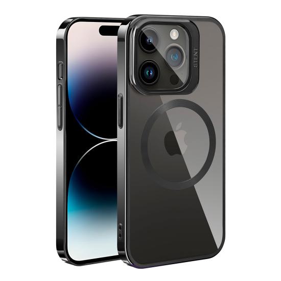 iPhone Uyumlu 14 Pro Max Kılıf M-safe Şarj Özellikli Standlı Zore Klon Kapak