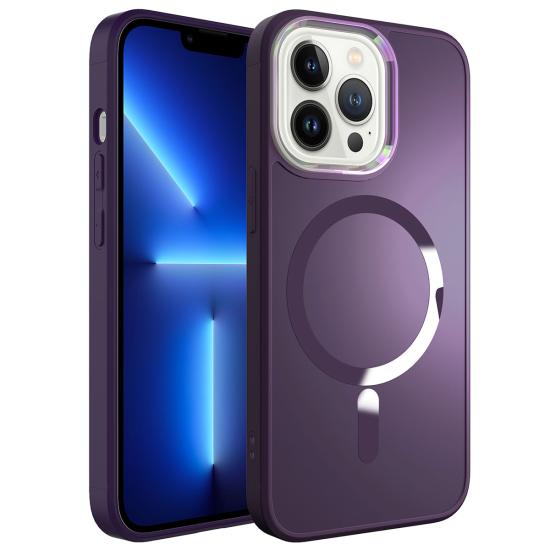 iPhone Uyumlu 13 Pro Kılıf M-safe Wireless Şarj Özellikli Zore Stil Kapak