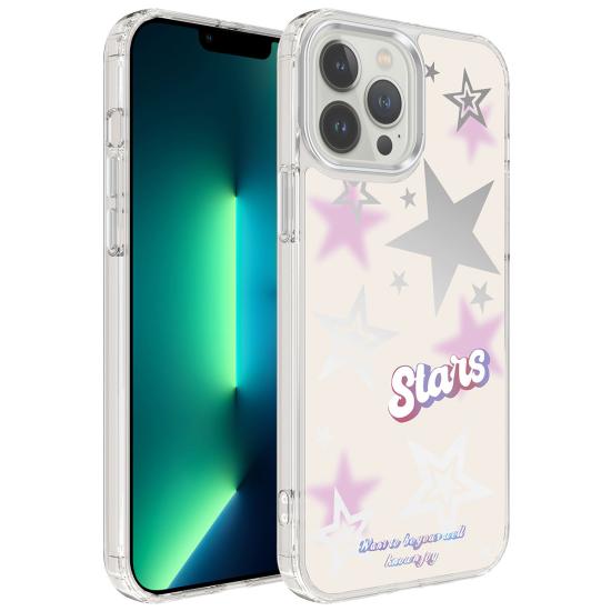 iPhone Uyumlu 13 Pro Kılıf Airbagli Parlak Tasarımlı Zore Mimbo Kapak