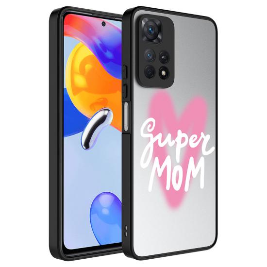 Xiaomi Uyumlu  Redmi Note 11 Pro 5G Kılıf Aynalı Desenli Kamera Korumalı Parlak Zore Mirror Kapak