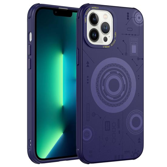 iPhone Uyumlu 13 Pro Kılıf Zore Wireless Şarj Özellikli Desenli Hot Kapak