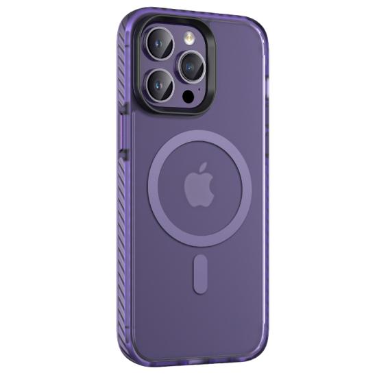 iPhone Uyumlu 14 Pro Kılıf Mat Arka Yüzey Wireless Şarj Özellikli Zore Locik Kapak