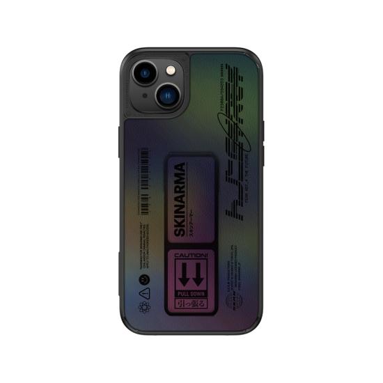 iPhone Uyumlu 14 Plus Kılıf SkinArma Holografik Tasarımlı Standlı Deri Görünümlü Kira Kobai Kapak
