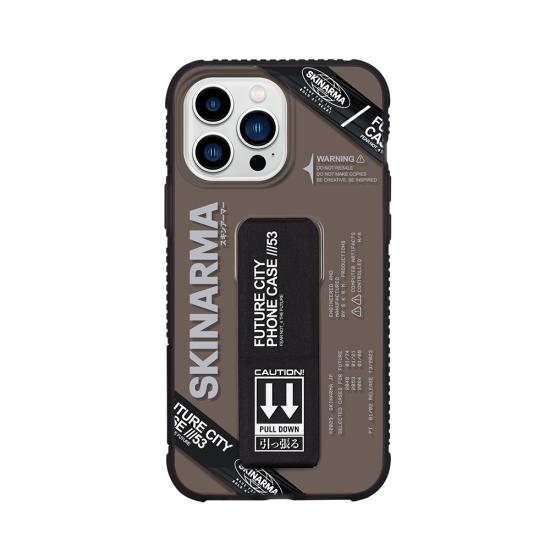 iPhone Uyumlu 14 Pro Kılıf SkinArma Şeffaf Desenli Airbag Tasarımlı Standlı Shimma Kapak