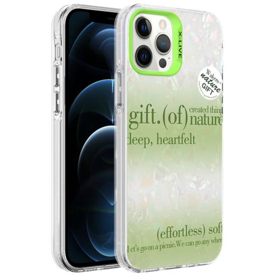 iPhone Uyumlu 12 Pro Kılıf Mermer Desenli Zore Marbello Kapak