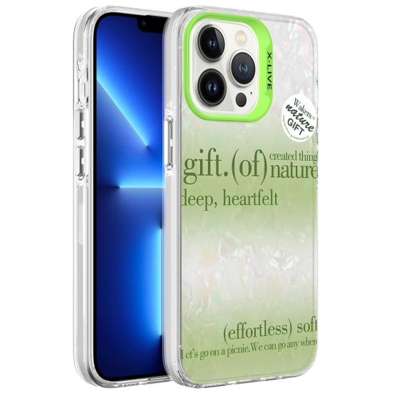 iPhone Uyumlu 13 Pro Kılıf Mermer Desenli Zore Marbello Kapak