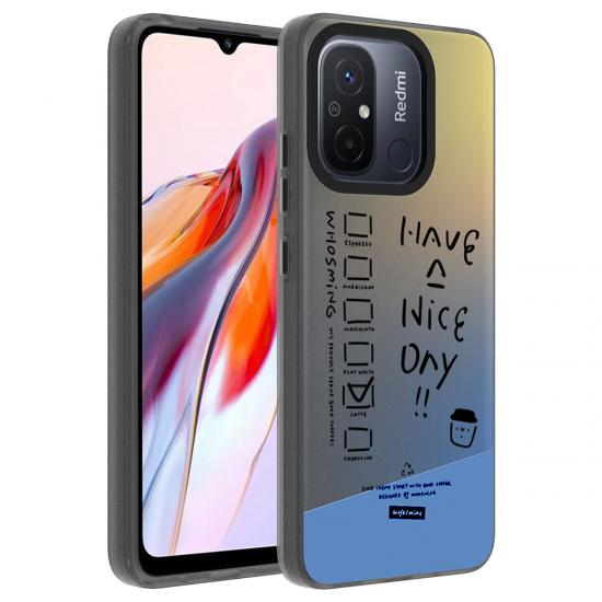 Xiaomi Uyumlu  Redmi 12C Kılıf Desenli Zore Dragon Sert Kapak