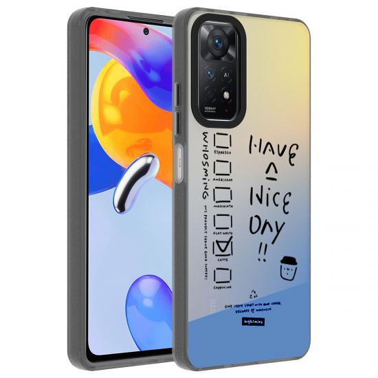Xiaomi Uyumlu  Redmi Note 11 Pro 5G Kılıf Desenli Zore Dragon Sert Kapak