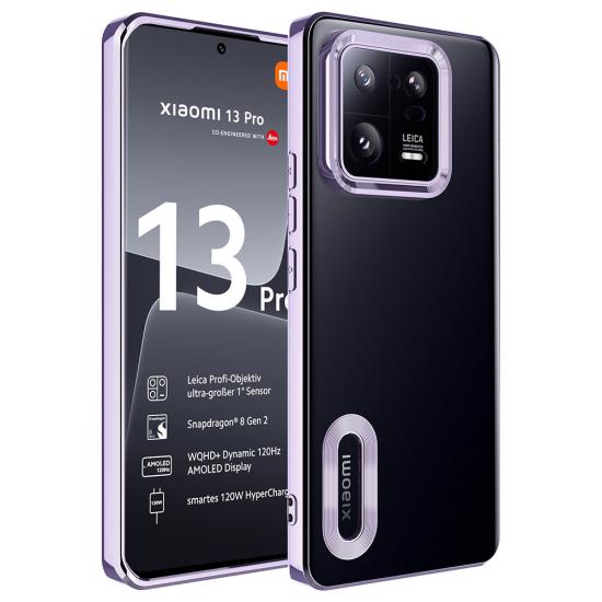 Xiaomi Uyumlu  Mi 13 Pro Kılıf Kamera Korumalı Logo Gösteren Zore Omega Kapak