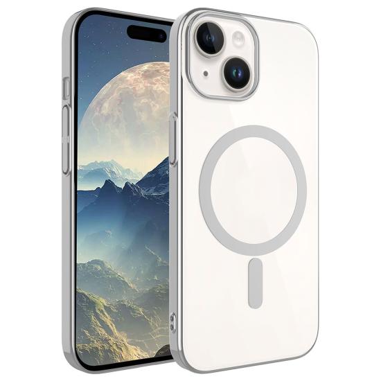 iPhone Uyumlu 15 Plus Kılıf Zore Wireless Şarj Özellikli Pixel M-safe Kapak