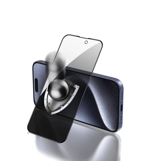 iPhone Uyumlu 15 Pro Zore Rika Premium Hayalet Temperli Cam Ekran Koruyucu