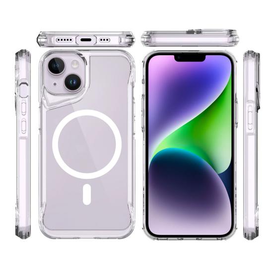 iPhone Uyumlu 15 Plus Kılıf Zore M-safe Şarj Özellikli T-Max M-safe Kapak
