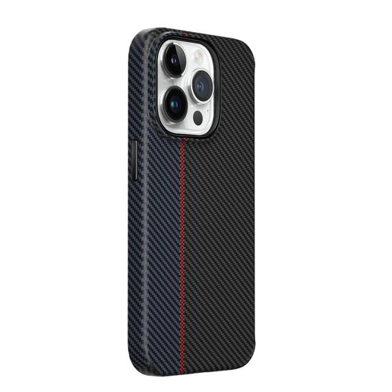 iPhone Uyumlu 15 Pro Max Kılıf Wiwu LCC-107 Karbon Fiber Magsafe Şarj Özellikli Kamera Korumalı Kabon Kapak