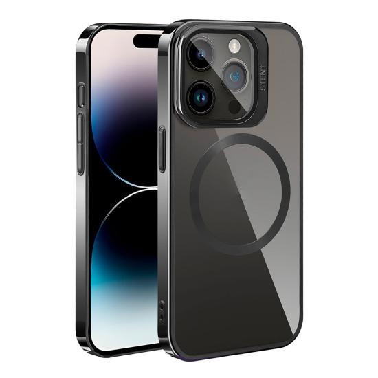 iPhone Uyumlu 15 Pro Max Kılıf M-safe Şarj Özellikli Standlı Zore Klon Kapak