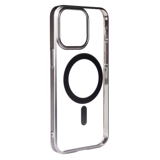 iPhone Uyumlu 15 Pro Max Kılıf Wireless Şarj Özellikli Sert PC Zore Mat Riksos M-safe Kapak