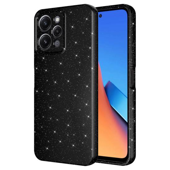 Xiaomi Uyumlu  Redmi 12 Kılıf Kamera Korumalı Simli Lüks Zore Koton Kapak