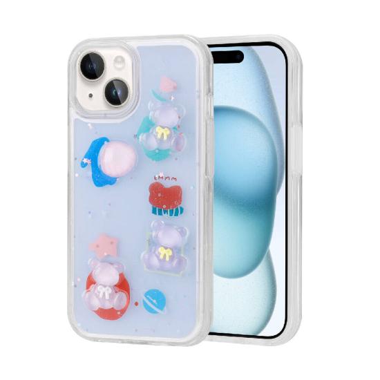 iPhone Uyumlu 13 Kılıf Kabartma Figürlü Parlak Zore Minimini Silikon Kapak