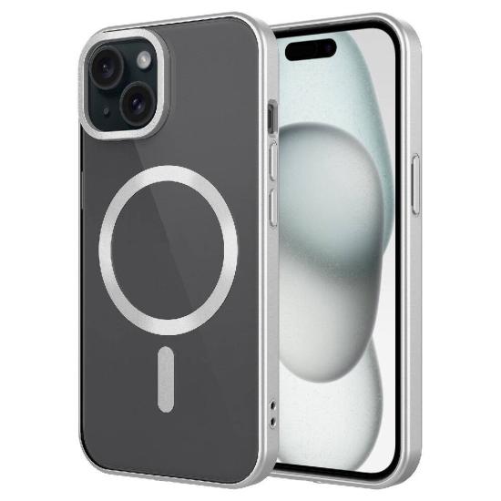 iPhone Uyumlu 15 Plus Kılıf Mat Tasarımlı M-safe Wireless Şarj Özellikli Zore Mat Setro Kapak