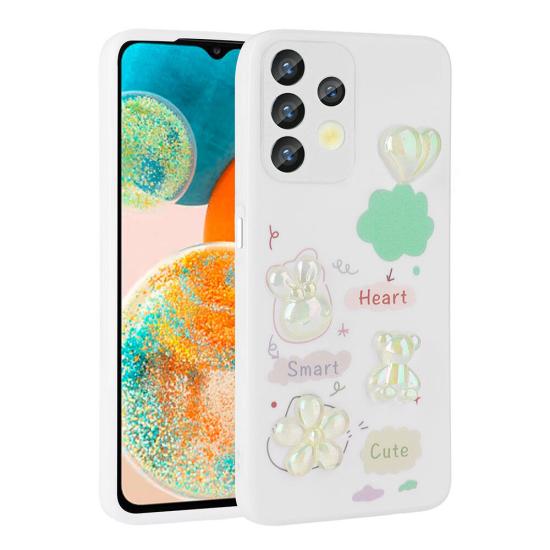 Galaxy Uyumlu A13 4G Kılıf Kabartma Figürlü Parlak Zore Toys Silikon Kapak