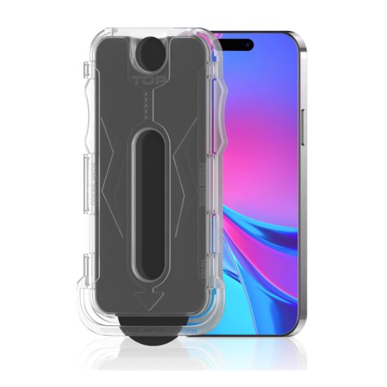 iPhone Uyumlu 15 Pro Zore Kolay Uygulama Aparatlı 5D Magic Hayalet Cam Hayalet Cam Ekran