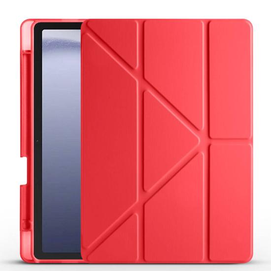 Galaxy Uyumlu Tab A9 Kılıf Zore Tri Folding Kalem Bölmeli Standlı Kılıf