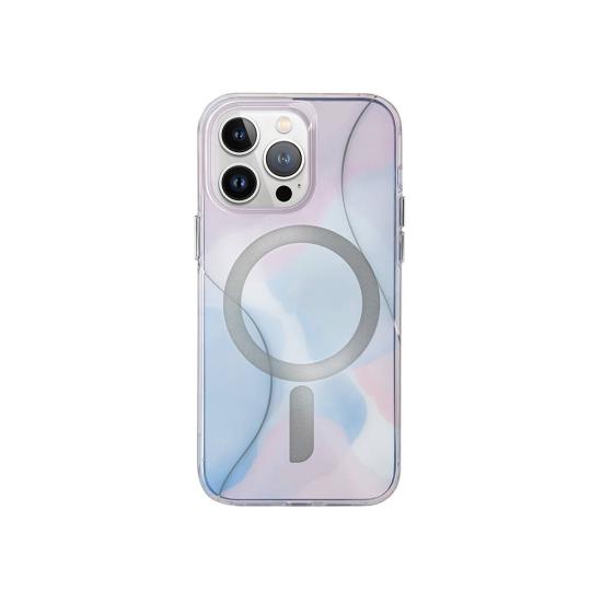 iPhone Uyumlu 15 Pro Max Kılıf Magsafe Şarj Özellikli Dalgalı Çizgi Desenli Coehl Palette Kapak