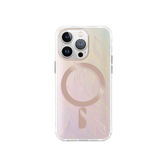 iPhone Uyumlu 15 Pro Kılıf Magsafe Şarj Özellikli Yaprak Desenli Coehl Willow Kapak