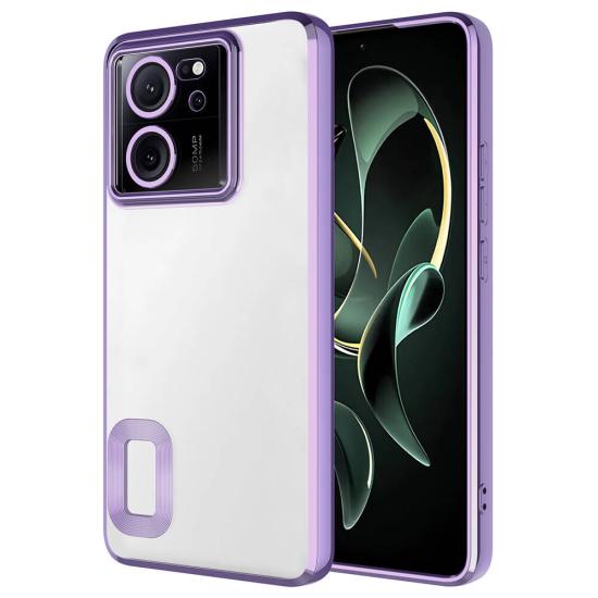 Xiaomi Uyumlu  Mi 13T Pro Kılıf Kamera Korumalı Logo Gösteren Zore Omega Kapak