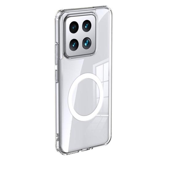 Xiaomi Uyumlu  Mi 14 Kılıf Sert PC Arka Yüzey Wireless Şarj Özellikli Zore Flet M-safe Kapak