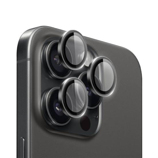 iPhone Uyumlu 15 Pro Wiwu LG-004 PVD Lens Guard Metal Kamera Lens Koruyucu