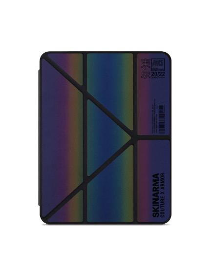 iPad Uyumlu 10.2 2021 (9.Nesil) Kılıf SkinArma Holografik Tasarımlı Standlı Deri Görünümlü Kira Kobai Kapak