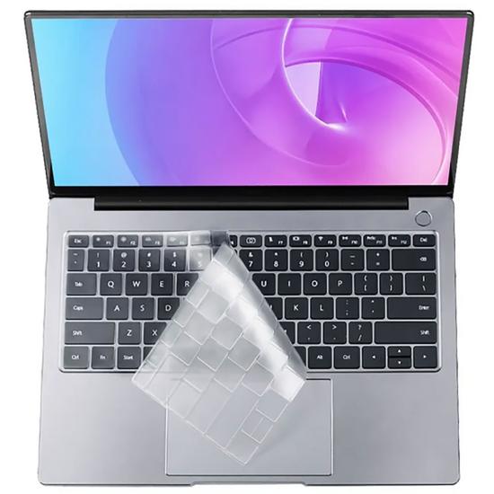 Macbook Uyumlu 13.6’ Air M3 A3113 Zore Klavye Koruyucu Transparan Buzlu Silikon Ped