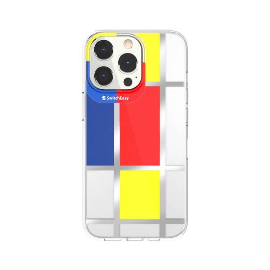 iPhone Uyumlu 13 Pro Kılıf Çift IMD Baskılı Lisanslı Switcheasy Artist Mondrian Kapak