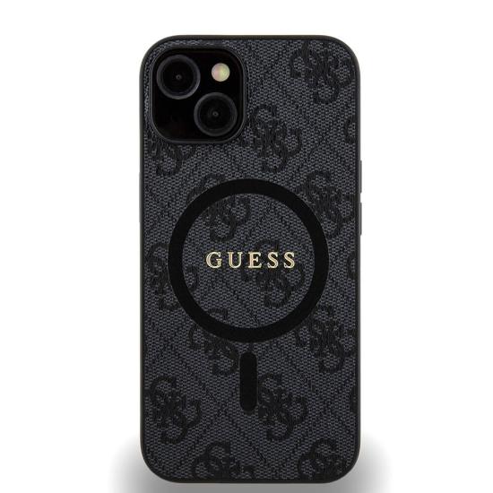 iPhone Uyumlu 14 Kılıf Guess Orjinal Lisanslı Magsafe Şarj Özellikli 4G Desenli Yazı Logolu Kapak