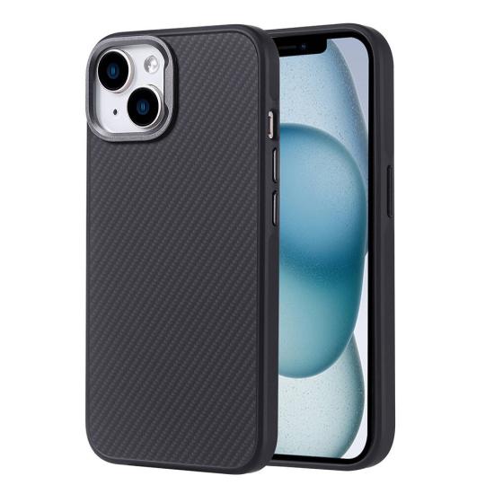 iPhone Uyumlu 14 Kılıf M-safe Şarj Özellikli Karbon Fiber Görünümlü Zore Troy Kapak