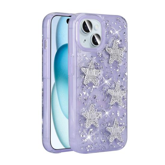 iPhone Uyumlu 14 Kılıf Airbagli Simli Arka Yüzey Zore Işıltı Silikon Kapak